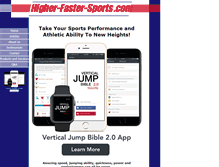 Tablet Screenshot of higher-faster-sports.com